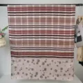 Damen Langschal aus Polyester mit stilvollem geometrischem Karomuster und Pünktchen-Print. - RY-58