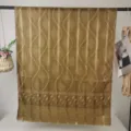 Damen Polyester langer Schal braun gold geometrisch bedruckter Schal elegante Accessoire - RY-71