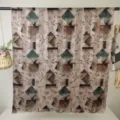 Damen Polyester langer Schal geometrischer Druck Mode Tuch quadratisches Muster Halstuch - RY-76