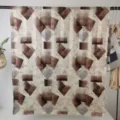 Damen Polyester langer Schal mit geometrischem quadratischem Druck, stilvoller Schal. - RY-81