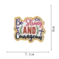 Bible verse embroidered patch iron on badge appliques for clothing hats bags decoration item - Be Strong Style (DW9156-2)