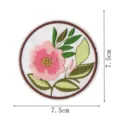 Round embroidered flower patch adhesive clothing badge decorative applique size 7.5cm - Style 8 (DW9186-8)