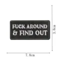 Tactical morale patch embroidery applique badge with text design detail view for jackets bags. - Rectangular Tactical Slogan Patch