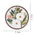 Round floral embroidered patch with adhesive back, beautiful peony design, 7.5cm size for apparel. - Style 9 (DW9186-9)