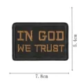 Tactical embroidered patch with In God We Trust motto, durable hook loop badge for apparel. - IN GOD WE TRUST Slogan Patch