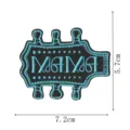 Écusson brodé tête de guitare MAMA, joli badge thermocollant pour vêtements, chapeaux, sacs. - Tête de Guitare MAMA(DW9811-34)