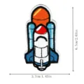 Space shuttle embroidered patch DIY decorative clothing badge apparel applique rocket motif. - Space Shuttle (DW8807)