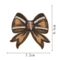 Leopard print bow embroidery patch detail shot, perfect for clothing and bag decoration. - Leopard Bow