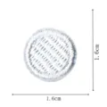 Round classic computer embroidered patch, 1.6cm diameter white fabric badge for clothes. - Round Embroidered Patch (DW9105-2) / Colorful