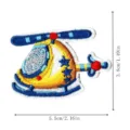 Cute cartoon helicopter embroidery patch for clothing decoration and DIY clothes repair. - Helicopter (DW8810)