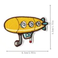 Cartoon yellow submarine embroidered patch clothing decorative appliques accessory iron on - Submarine (DW8812)
