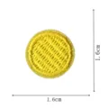 Round yellow embroidered patch clothing badge decorative applique DIY craft accessory 1.6cm - Round Embroidered Patch (DW9105-7) / Yellow