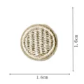 Detailed view of a round embroidered patch showing 1.6cm dimension and neat edges. - Round Embroidered Patch (DW9105-9) / Classic Multi-colors