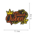 Black Queen embroidered patch crown design DIY clothing decorative iron on badge appliques - Black Queen Style (DW9810-40)