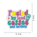 Embroidered patch cute coffee anxiety badge iron on patch clothing jacket decor. - Coffee And Anxiety Slogan (DW9802-16)
