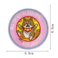 Cute cartoon cat embroidered patch, funny expression iron on badge for jacket and bags. - Shocked Cat (DW9802-17)