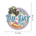Skull ice cream embroidered patch iron on badge for jacket backpack DIY decorative applique - Skull Ice Cream (DW9802-18)