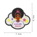Patch brodé magie de fille noire badge en tissu autocollant de décoration de vêtement - Style Fille Nuage Étoile(DW9810-31)