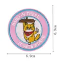 Cute cartoon cat embroidered patch iron on badge jacket accessory diy decorative appliques 6.9cm - Cat Hanging On Branch (DW9802-25)