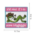 Cute cowboy frog embroidered patch funny animal iron-on badge for jacket backpack decor - Cowboy Hat Frog (DW9802-47)