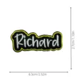Personalisierter Namensaufnäher Richard besticktes Abzeichen schwarz gelb DIY Bügelbild Zubehör - 9DW038-4