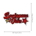 Bestickter Aufnäher mit rot-schwarzem Buchstaben Design für DIY Kleidung Applikationen. - DW9038-8