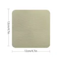 Quadratischer Canvas Stoffaufnäher mit abgerundeten Ecken für DIY Kleidung und Reparatur Zubehör. - Beige Khaki (FK-025)