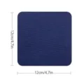 Dunkelblaue quadratische Canvas Flicken Detailansicht mit Stofftextur und 12cm Abmessung. - Dunkelblau (FK-015)