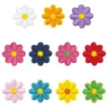 12er Set bunte bestickte Blumen Aufnäher für Kleidung DIY Dekoration und Textil Zubehör. - Gemischtes Blumen Set(DW9124一套11个) / 11er Pack / Mehrfarbig