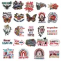 Set di toppe ricamate boho, citazioni motivazionali, fiori e farfalle applicazioni fai da te. - Combinazione Set 25 Pezzi(DW9122 Set di 25)