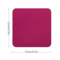 Quadratischer Canvas-Twill-Stickaufnäher, magentafarbener Bügelflicken, 12 cm - Rosarot (FK-001)