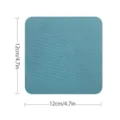 Blauer quadratischer Stoffaufnäher Leinwand Bügelbild besticktes Kleidungstute 12cm. - Blau (FK-002)