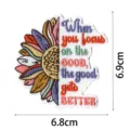 Ricamo girasole patch bohemien DIY citazione motivazionale vestito giacca badge applicazione. - Stile Floreale Girasole(DW9122-8)