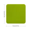 Grüner quadratischer Canvas-Twill-Bügelaufnäher 12x12cm Kleidung Reparatur DIY Stickerei Abzeichen - Grasgrün (FK-007)