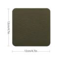 Dunkelgrüner quadratischer Flicken 12cm 4.7in zum Aufbügeln bestickter Stoff Aufnäher Reparatur - Dunkelgrün (FK-009)