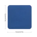 Blauer quadratischer Stoffflicken aus Segeltuch mit abgerundeten Ecken zum Aufbügeln. - Blau (FK-010)