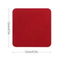 Roter quadratischer Stoffaufnäher aus Canvas mit runden Ecken, 12x12cm DIY Kleidung Reparatur. - Rot (FK-013)