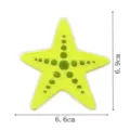Starfish embroidery patch, green fabric DIY decorative applique for clothing and bags. - Dotted Starfish