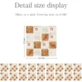 Mosaic tile stickers waterproof self-adhesive wall stickers for kitchen bathroom decor 18pcs - Style MTS043 / 10cm 18 Pcs Pack