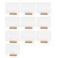 Tarjetas de números de mesa de acrílico con base de madera, elegante decoración de bodas. - Rectángulo Horizontal Números 11-20 con Base