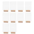 Números de mesa de acrílico con base de madera, detalle de tarjetas de lugar transparentes. - Rectángulo Vertical Números 11-20 con Base
