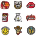 Set di toppe ricamate cowboy occidentale, badge termoadesivi stile punk cool per vestiti e decoro. - Stile Set (DW9804 Set di 9)