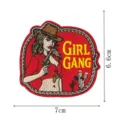 Patch brodé cow-girl western Girl Gang insigne écusson thermocollant vêtements 7x6.6 cm - Style Cowgirl (DW9804-10)