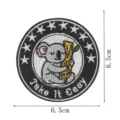 Cute koala embroidered patch cartoon badge iron on sewing apparel bag DIY accessories 6.5cm - Koala Style (DW9804-9)