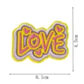 LOVE Stickaufnäher Applikation zum Aufbügeln bunte Buchstaben Aufnäher Deko DIY Zubehör - Stil DW9115-3
