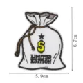 Toppa ricamata sacco di soldi simbolo dollaro accessorio abbigliamento distintivo fai da te - Stile Sacchetto di Denaro (DW9804-14)