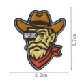 Toppa ricamata da cowboy occidentale con design cool per vestiti e giacche fai da te. - Stile Uomo con Bendameno (DW9804-17)