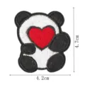 Simpatico patch ricamato panda cuore fai da te vestiti borsa applicazione 4.7cm - Stile Panda 3 (DW9178-3)