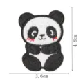Grazioso cerotto ricamato con panda dei cartoni animati DIY accessorio abbigliamento badge - Stile Panda 5 (DW9178-5)