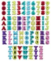 Colorful embroidered alphabet and number patches for DIY clothing repair and decoration. - 108-Piece Set / 108 Pieces/Pack